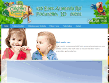 Tablet Screenshot of pocatellochildrensdentistry.com